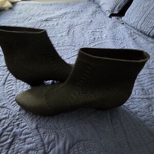Eileen Fisher Black Knit Ankle Boots